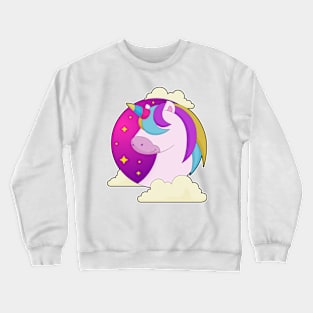 Unicorn Stars Clouds Crewneck Sweatshirt